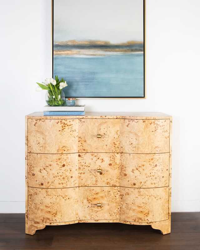 Taft 3-Drawer Burl Chest